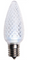 BOX QTY: 25 BULBS
CASE QTY: 1000 BULBS
Make your home look like Elsa’s ice castle with these vibrant white LED bulbs. These bulbs when accented with blue will turn your home or business into a winter wonderland. Cool white bulbs look great on roof lines, bushes, trees, and even indoors for family rooms or accent lighting. The low energy using LED’s generate a vibrant glow that lasts seven times longer than other bulbs.

•	Each bulb has three professional grade LED's inside to create a bright glow. 
•	The low watt LED bulbs allow for you to make longer runs while using low amounts of energy. 
•	The bulbs remain cool to the touch because of the low energy LED bulbs inside. 
•	These durable smooth textured bulbs have a 60,000 hour lifespan
•	We use nickel platted bases instead of brass to prevent corrosion.
•	Now you can get an LED C9 lamp without the faceted caps. 
•	Indoor and Outdoor use
*Per bulb price varies per bulb color*

