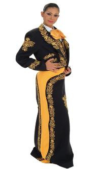 Charro suit embroidered with metallic thread