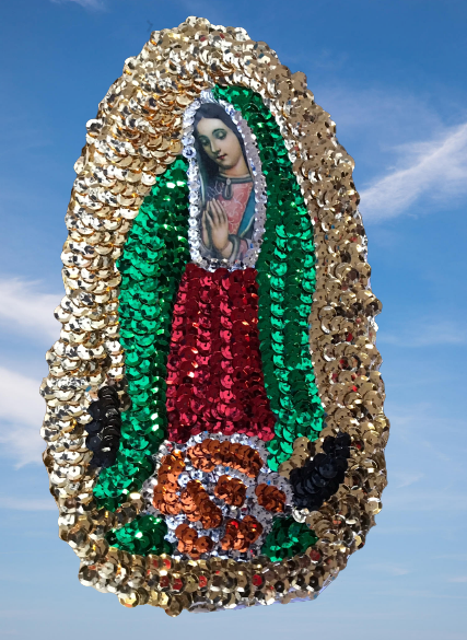 10" Virgen de Guadalupe de lentejuelas
