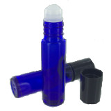 LadyAda New, High Quality, Cobalt Blue, 10 ml Glass Roll-on Bottles Set Of 6