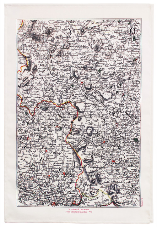 YORKSHIRE & LANCASHIRE TEA TOWEL