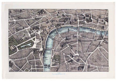 LONDON TEA TOWEL 1889