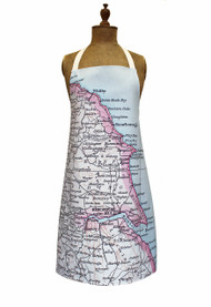 Yorkshire map apron , 1889 map. Jane Revitt Shop