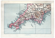 Devon & Cornwall map tea towel Jane Revitt Shop