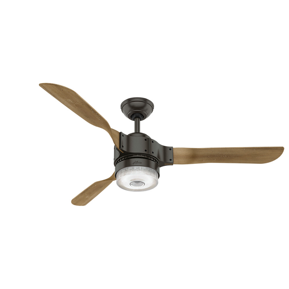 Hunter 54 Apache Noble Bronze Ceiling Fan With Light And Remote