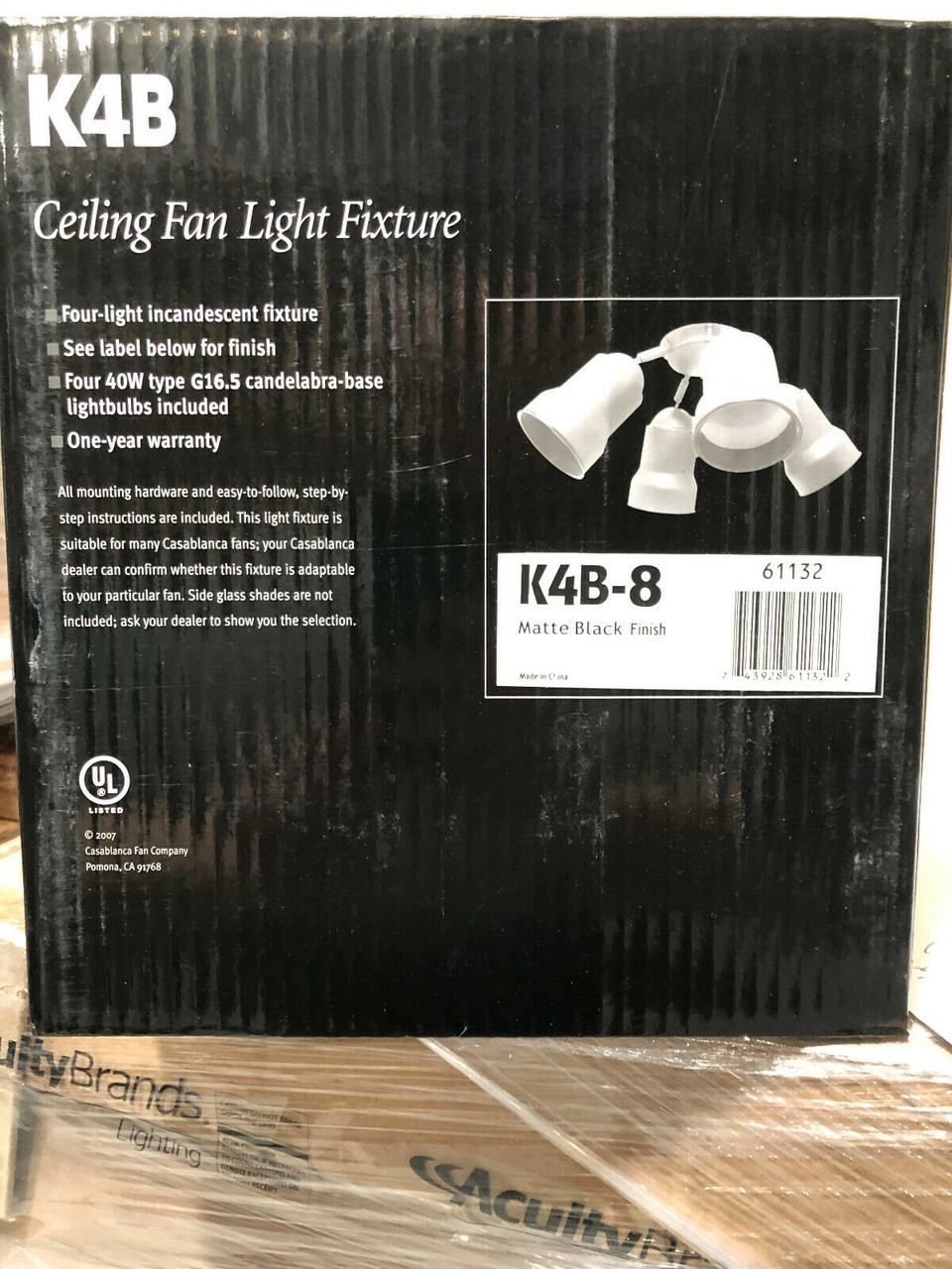 Casablanca Ceiling Fan Spotlight Bullet 4-Light Fixture ...