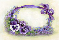 Purple Pansy Ribbon border