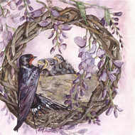 Swallows & Wisteria