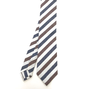 The Navy & Brown Stripe Tie