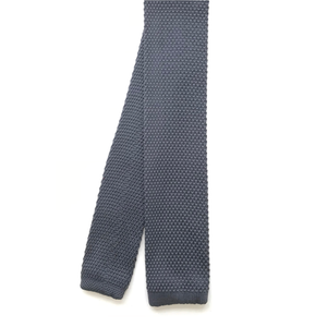 Grey Knitted Square End Tie