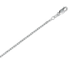 Sterling Silver - 1.1 mm Diamond Cut Cable Link Chain - 16 inch