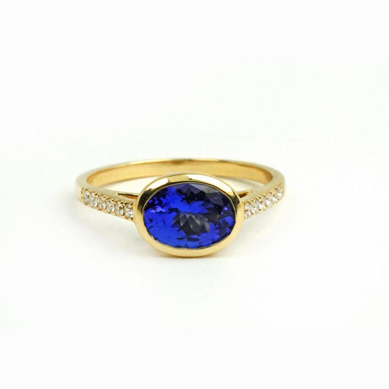 tanzanite bezel ring