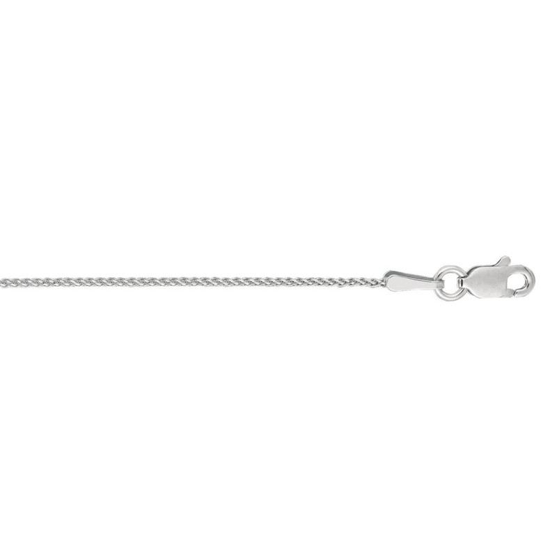 14K WHITE GOLD - 1 MM DIAMOND CUT WHEAT 
