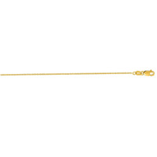 14K Yellow Gold - 1.1mm -  Diamond Cut Cable Style Chain - 16 inches 