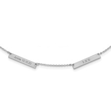 Sterling Silver - PERSONALIZED - Multi Bar Engravable Bar Necklace