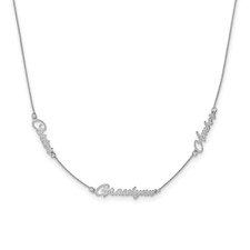 Sterling Silver - PERSONALIZED - Multi Name Script Necklace