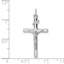 Sterling Silver - Simple Crucifix Cross Pendant & Chain