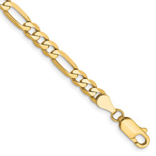 14K Yellow Gold - 4.75mm Figaro Link Style Bracelet - 8 inch