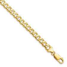 10K Yellow Gold - 5.8mm - Curb Link Fashion Bracelet - 8 inch