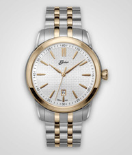 Men's EWJ Automatic Timepiece - Two Tone Steel & Gold Accents 