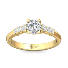 14K Yellow Gold - 0.73ct - Cathedral Style Diamond Engagement Ring (0.26ct)
