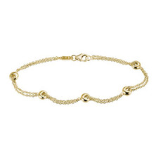 14K Yellow Gold - Solid Oval Link High Polished Italian Gold Bracelet  