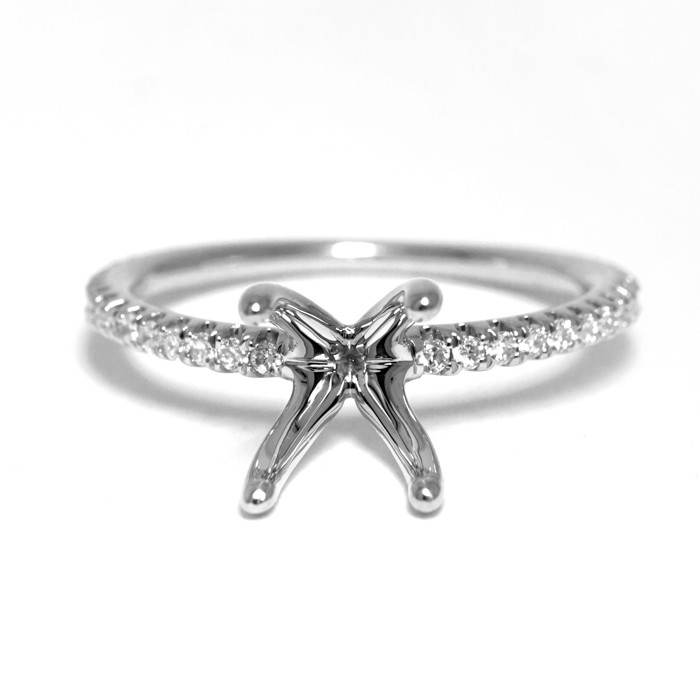 4.2g. six prong solitaire Petite Diamond Engagement Ring Setting Semi Mount  3mm. | eBay