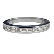 14K White Gold - 0.34ct - Straight Baguette Channel Set Diamond Band