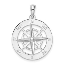 Sterling Silver - Nautical Compass Charm/Pendant