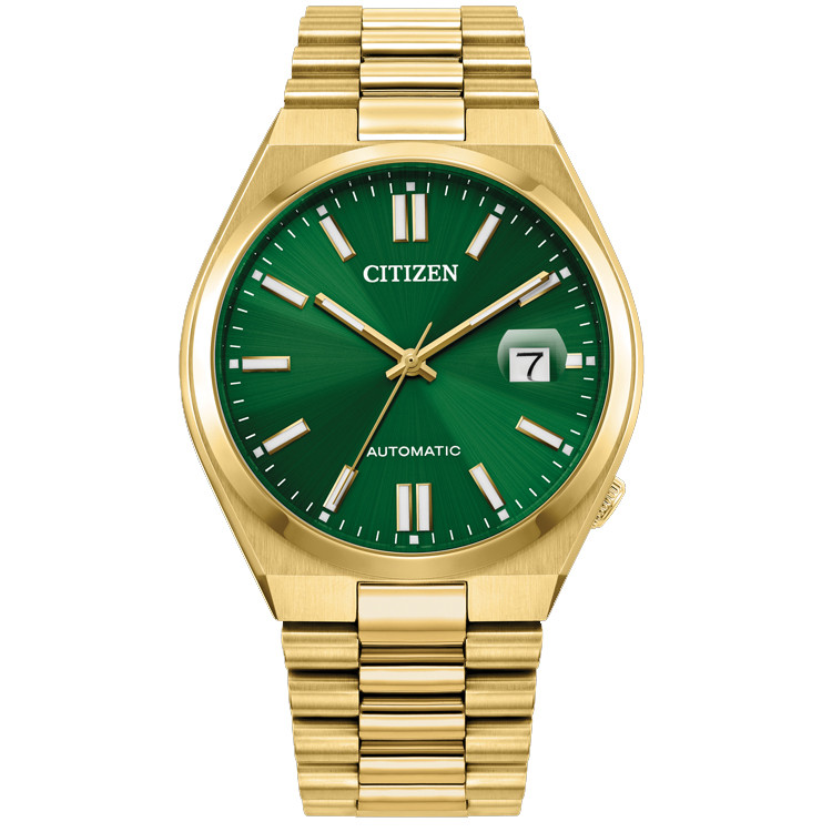 OWN #10　GOLD TITANIUM / LIGHT GREEN CITIZEN AUTOMATIC - TSUYOSA - GOLD TONE, GREEN DIAL - 40MM