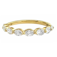 14K Yellow Gold - 0.75ct - Marquise Cut Diamond Single Prong Band