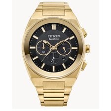 CITIZEN ECO DRIVE AXIOM - GOLD TONE CHRONO - 43MM