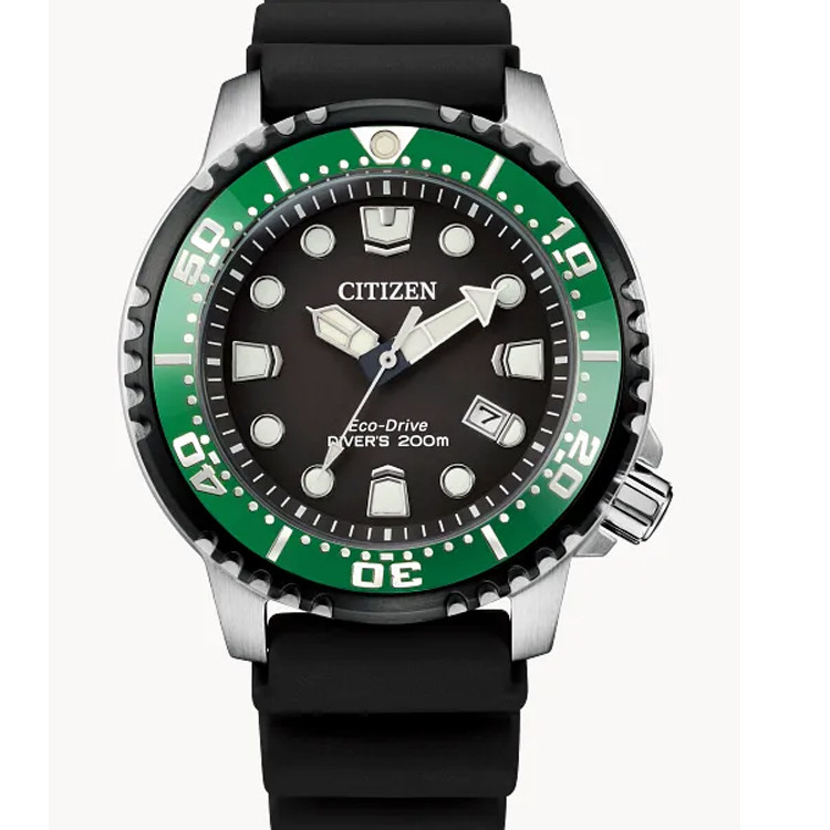 CITIZEN ECO DRIVE PROMASTER DIVE WATCH - GREEN BEZEL - 44MM