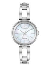  Ladies Citizen Eco Drive AXIOM Watch, Silver Tone Style Champagne Dial