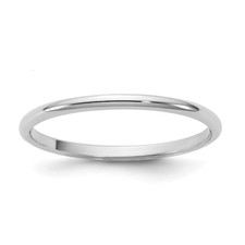 14K White Gold - 1.5mm -  High Polished Thin Spacer Band