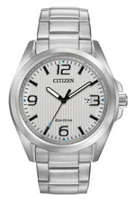 Men's Citizen Eco Drive GARRISON Watch, Stainless, Grey Dial, 43MM