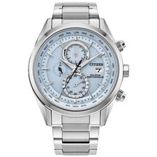 Citizen Eco Drive Radio Controlled Watch - 43mm Steel Case w/ Glacier Blue Dial