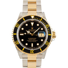 ROLEX SUBMARINER DATE - 18KYG STEEL - 40MM - MODEL 16613 (2005)