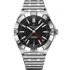 BREITLING - CHRONOMAT GMT 40MM  - 132398 - BLACK DIAL - STAINLESS STEEL 