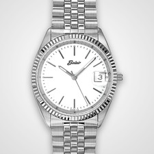 EWJ Signature Watch -  36mm - Stainless Steel - Steel Dial - Jubilee - White Dial - Date Window
