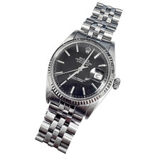 VINTAGE 1969 - ROLEX DATEJUST 36MM - STAINLESS - BLACK DIAL - MODEL 1601