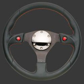 320mm Sport Leather Steering Wheel w/ Dual Button