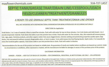 Another great product to tackle overloaded grease traps. Alao a great sewer cleaner, septic tank cleaner, cesspools cleaner, drain cleaner, holding tanks, lift station cleaner degreasers.