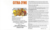 CITRA-ZYME SUPER ORANGE CITRUS LIQUID ENZYMES BACTERIA CONCENTRATE 