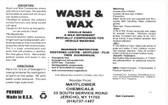 VEHICLE WASH AND WAX