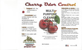 CHERRY ODOR ELIMANATOR CONTROL MULTI PURPOSE CLEANER CONCENTRATE