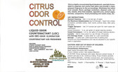 ORANGE CITRUS ODOR ELIMANATOR CONTROL MULTI PURPOSE CLEANER CONCENTRATE
