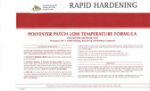 POLYESTER PATCHING LOW TEMPERATURE SYSTEM CONCRETE RAPID HARDENING MORTAR MIX 100% SOLIDS 2 PART REPAIR KIT CONCRETE METAL WOOD & MORE