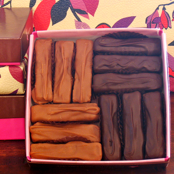 Chocolate Covered Mint Sticks 5X5 Gift Box