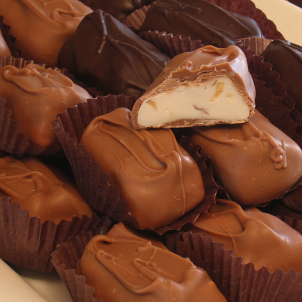 Chocolate Covered Honey Nougat, handmade at Littlejohn's Candies
